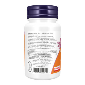 Софт гелеві капсули Now Foods Astaxanthin 12 mg Triple Strength - 60 softgels 2023-10-4599