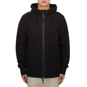 Кофта C.P. Company Diagonal Raised Fleece Goggle Zipped Hooded Sweatshirt 'Black 18CMSS028A 005086W