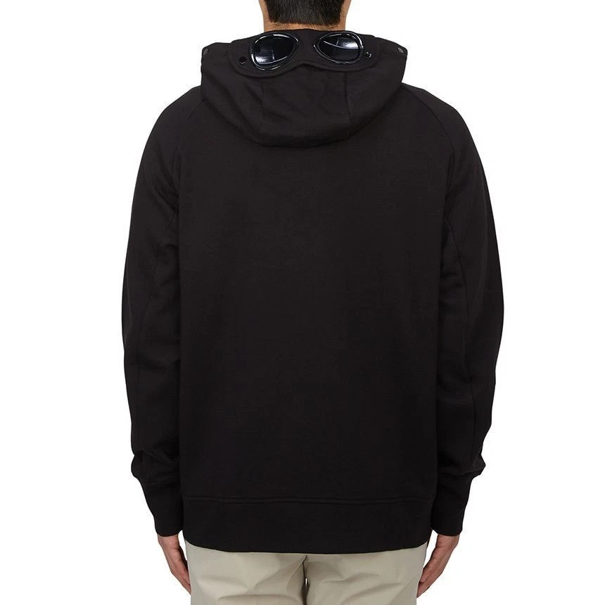 Кофта C.P. Company Diagonal Raised Fleece Goggle Zipped Hooded Sweatshirt 'Black 18CMSS028A 005086W