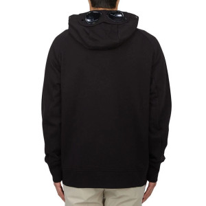 Кофта C.P. Company Diagonal Raised Fleece Goggle Zipped Hooded Sweatshirt 'Black 18CMSS028A 005086W