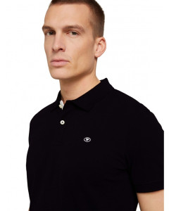 Поло basic polo with contrast 1027713XX1029999 Tom Tailor M Чорний 1027713XX1029999