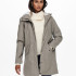 Куртка ONLSALLY RAINCOAT CC OTW 15206116-Brushed Nickel-Detail:WHITE TEDDY ONLY M Сірий 15206116-Brushed Nickel-D