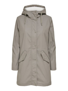 Куртка ONLSALLY RAINCOAT CC OTW 15206116-Brushed Nickel-Detail:WHITE TEDDY ONLY M Сірий 15206116-BRUSHED NICKEL-D