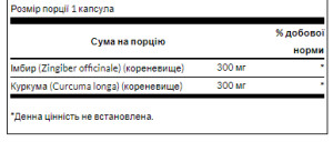 Капсули Full Spectrum Ginger Turmeric - 60caps 100-48-4968203-20