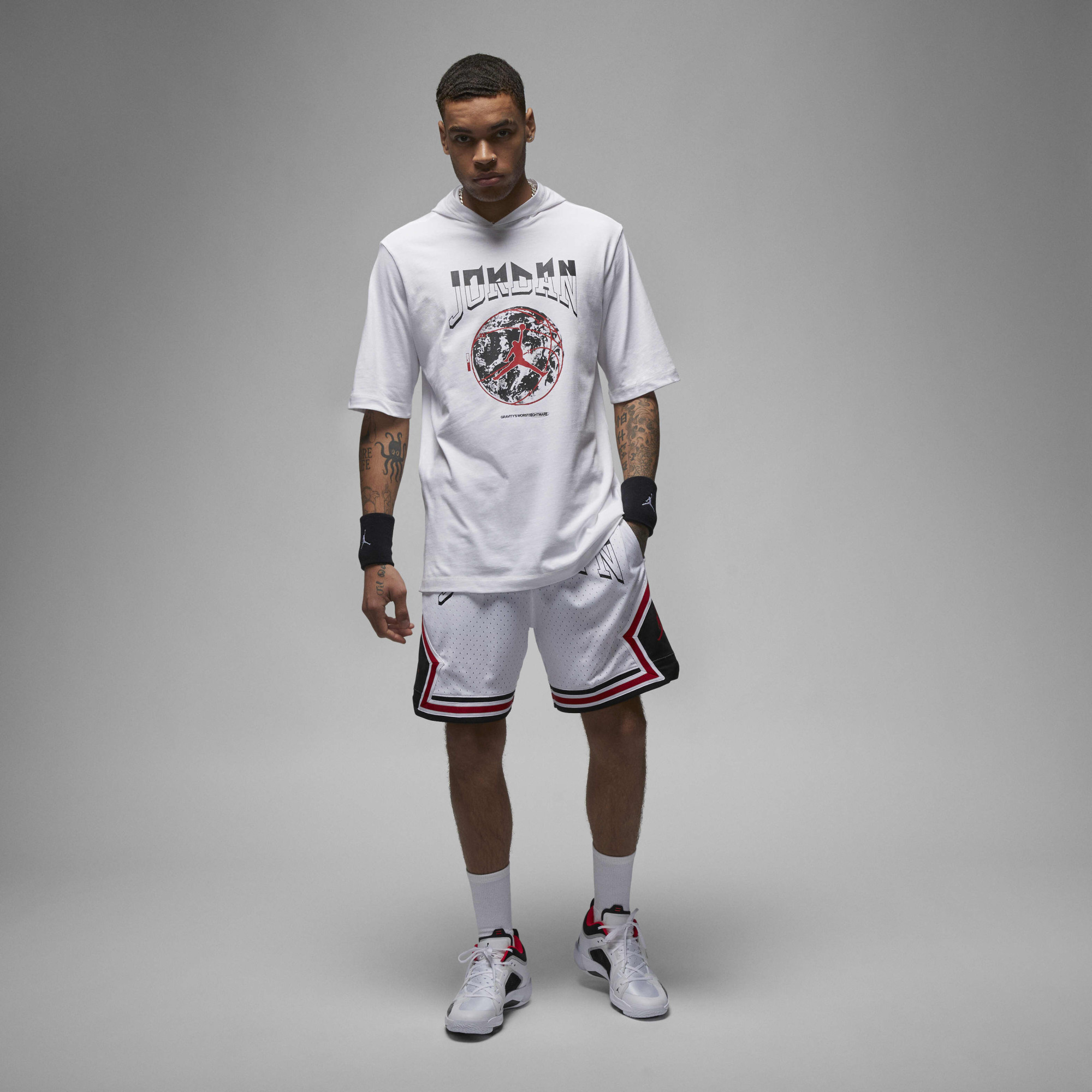 Футболка чоловіча Air Jordan Sport MenS Hooded T-Shirt White FB7427-100