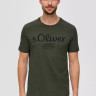 Футболка T-shirt à logo imprimé 2139909.79D1 s.Oliver L Хакі 2139909.79D1