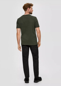 Футболка T-shirt à logo imprimé 2139909.79D1 s.Oliver L Хакі 2139909.79D1