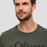 Футболка T-shirt à logo imprimé 2139909.79D1 s.Oliver L Хакі 2139909.79D1