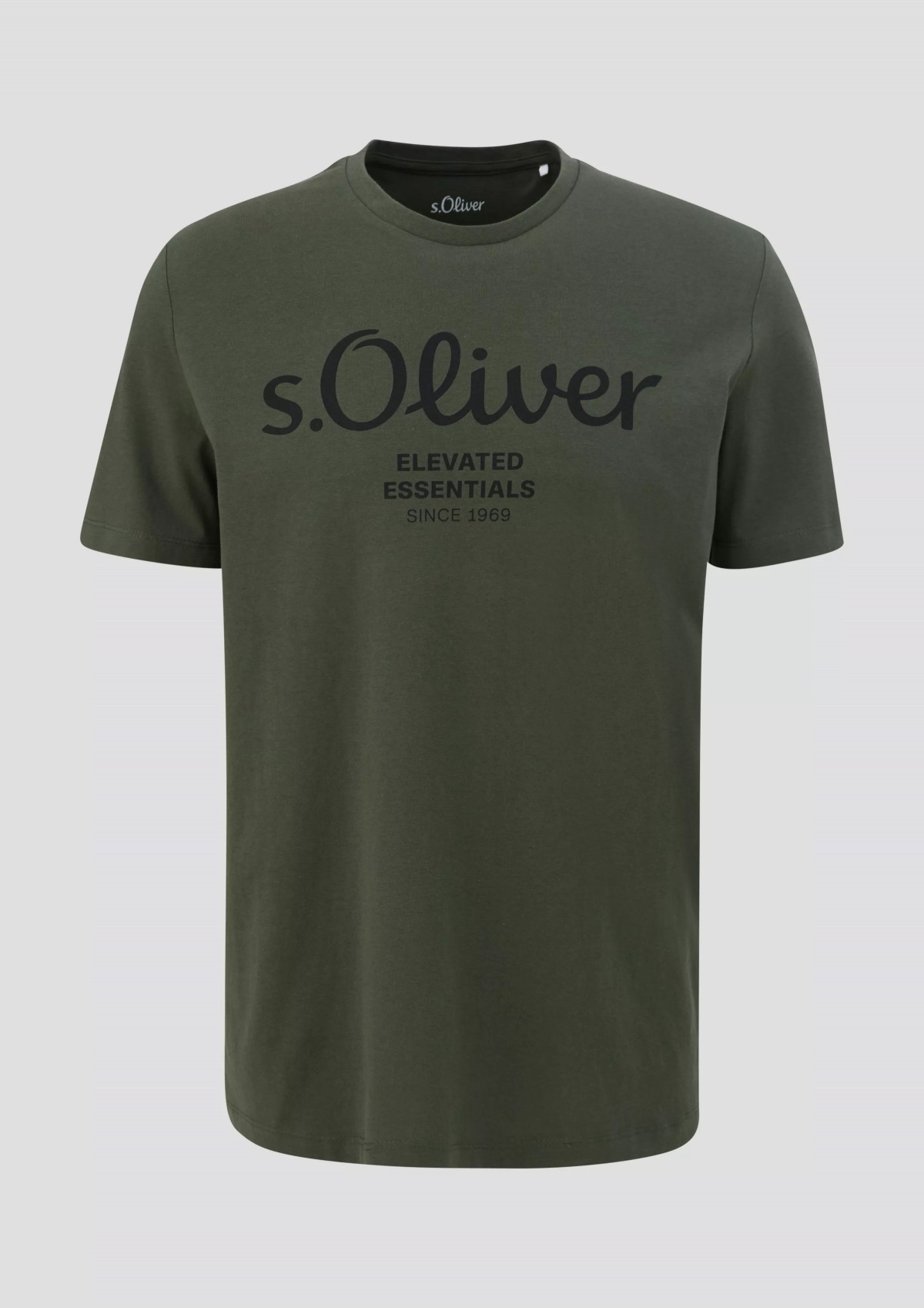Футболка T-shirt à logo imprimé 2139909.79D1 s.Oliver L Хакі 2139909.79D1