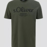 Футболка T-shirt à logo imprimé 2139909.79D1 s.Oliver L Хакі 2139909.79D1