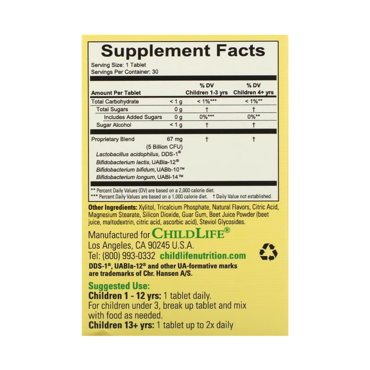 Таблетки ChildLife Essentials ChildBiotics Immune + Digestive Support - 30 Chewable tabs Natural Ber 2023-10-5702