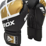 Рукавиці боксерські RDX BOXING GLOVES BGR-F7 чорний, золотий 12 унцій (BGR-F7BGL) BGR-F7BGL