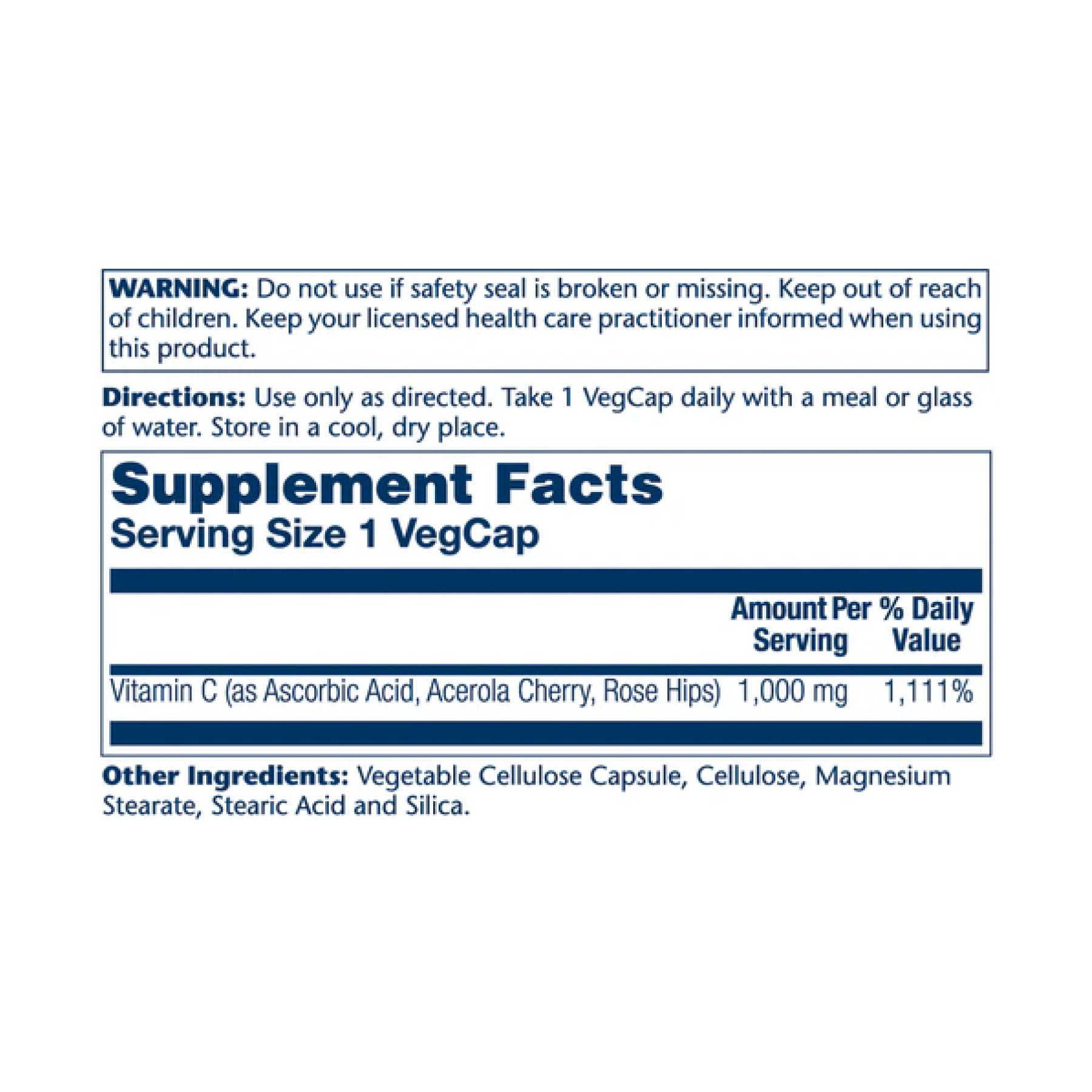 Капсули Solaray Vitamin C with Rose Hips & Acerola 1000mg - 100 vcaps 2023-10-2390