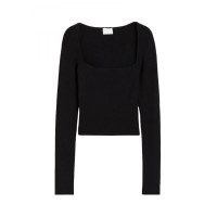 Топ H&M Square-Neck Crop Top Black 1189031002 S 1189031002