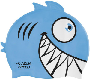 Шапочка для плавання Aqua Speed ZOO Pirana 9697 піранья, бірюзовий Діт OSFM 246-02