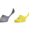 Шкарпетки Puma FOOTIE 2P UNISEX сірий-жовтий Уні 39-42 141011001-003