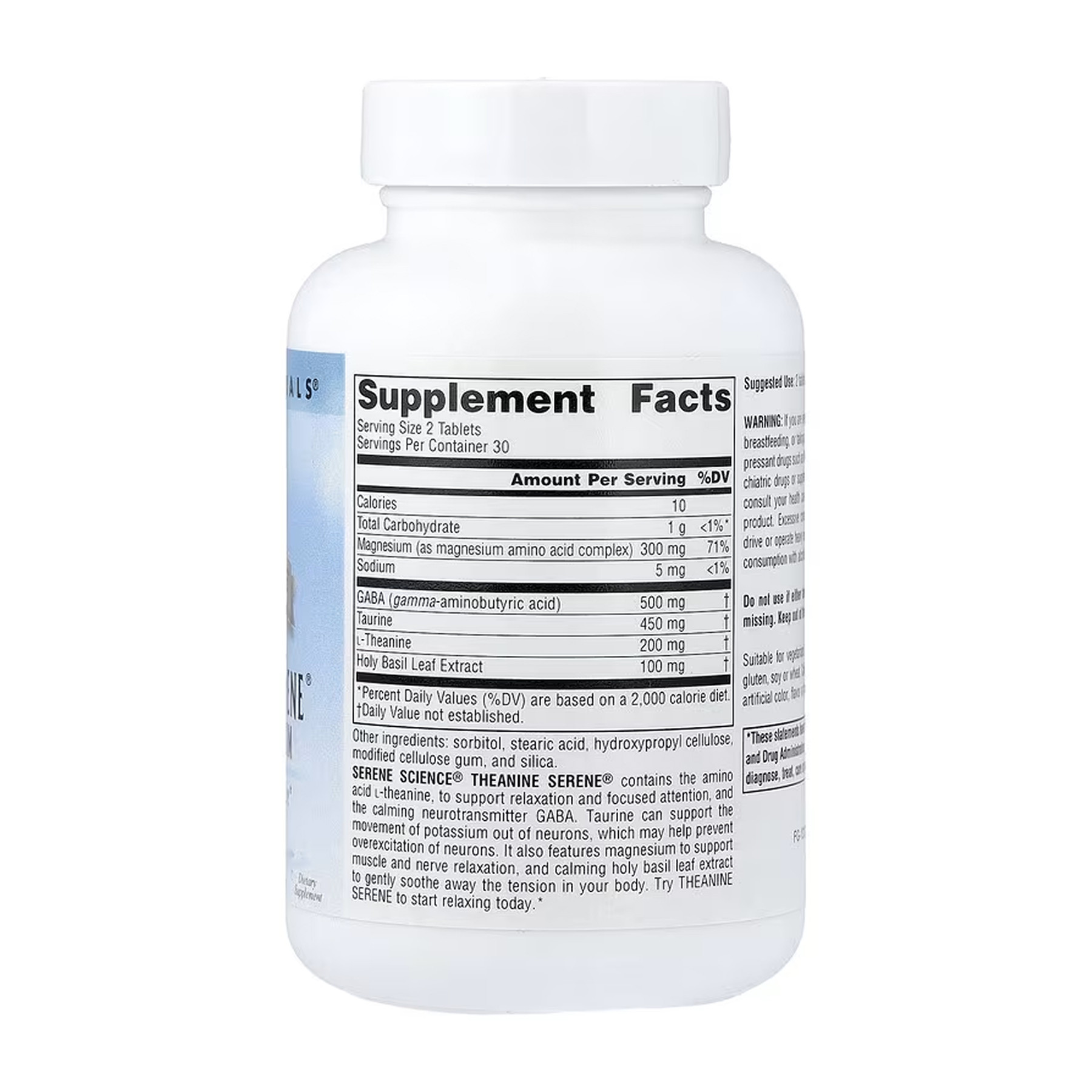 Таблетки Source Naturals Serene Science® Theanine Serene® - 60 tabs 2023-10-6147