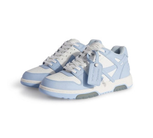 Кросівки Off-White Out Of Office Low-Top calf leather Sneakers Light blue White OMIA189C99LEA0044001
