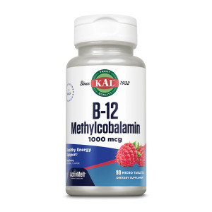 Таблетки KAL B-12 Methylcobalamin 1000 mcg - 90 tabs Raspberry 2023-10-4418