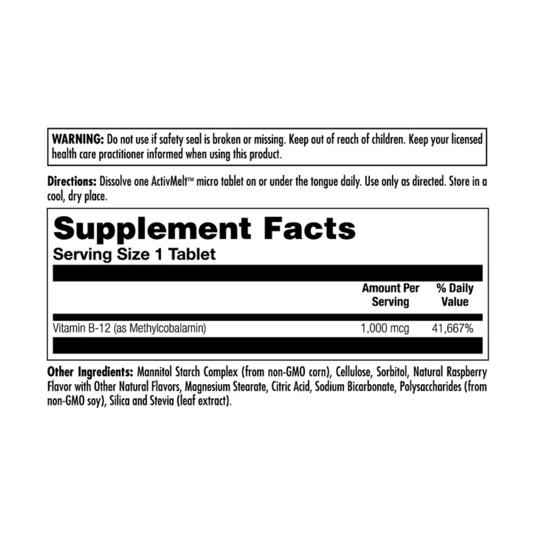 Таблетки KAL B-12 Methylcobalamin 1000 mcg - 90 tabs Raspberry 2023-10-4418