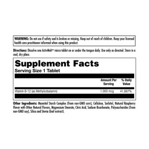 Таблетки KAL B-12 Methylcobalamin 1000 mcg - 90 tabs Raspberry 2023-10-4418