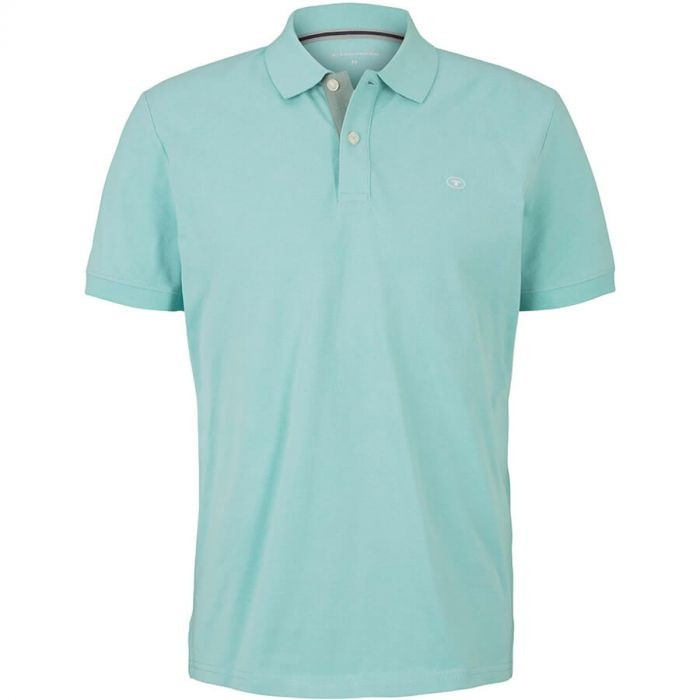Поло basic polo with contrast 1031006XX1012433 Tom Tailor M Блакитний 1031006XX1012433