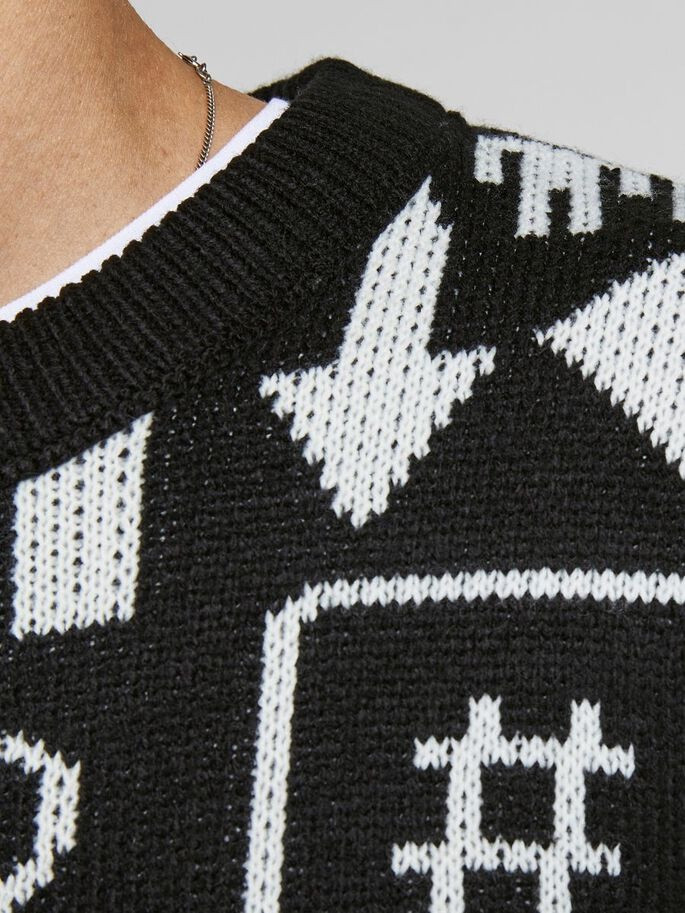 Пуловер JORINFO KNIT CREW NECK KA KNT21 12206845-Black-Fit:WIDE Jack&Jones XL Чорний 12206845-BLACK-FIT:WIDE