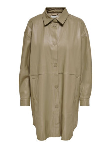 Куртка ONLSIA FAUX LEATHER SHACKET CC OTW 15242272-Mermaid ONLY M Хакі 15242272-MERMAID