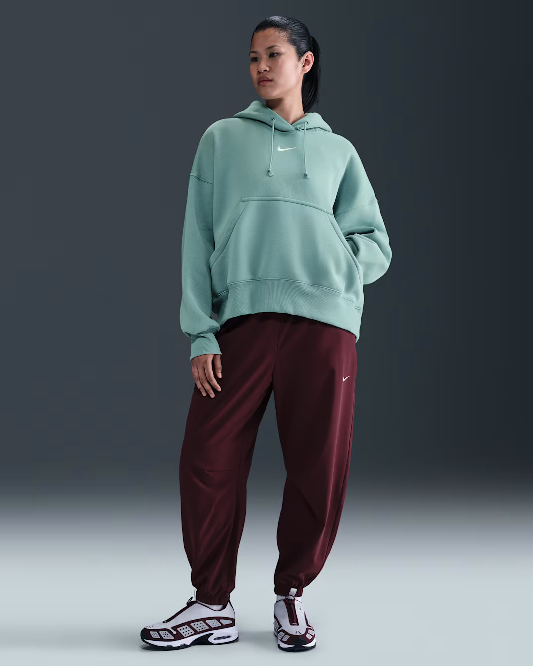 Худі жіноче Nike Phoenix Fleece Swoosh Turquoise DQ5858-017