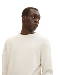 Кофта basic crew neck sweater 1027661-30318 Tom Tailor XXL Білий 1027661-30318