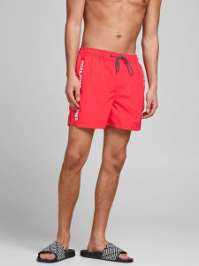 Шорти для плавання JJIBALI JJSWIMSHORTS AKM LOGO TAPE 12183810 Flame Scarlet Jack&Jones L Червоний 12183810FLAMESCARLET