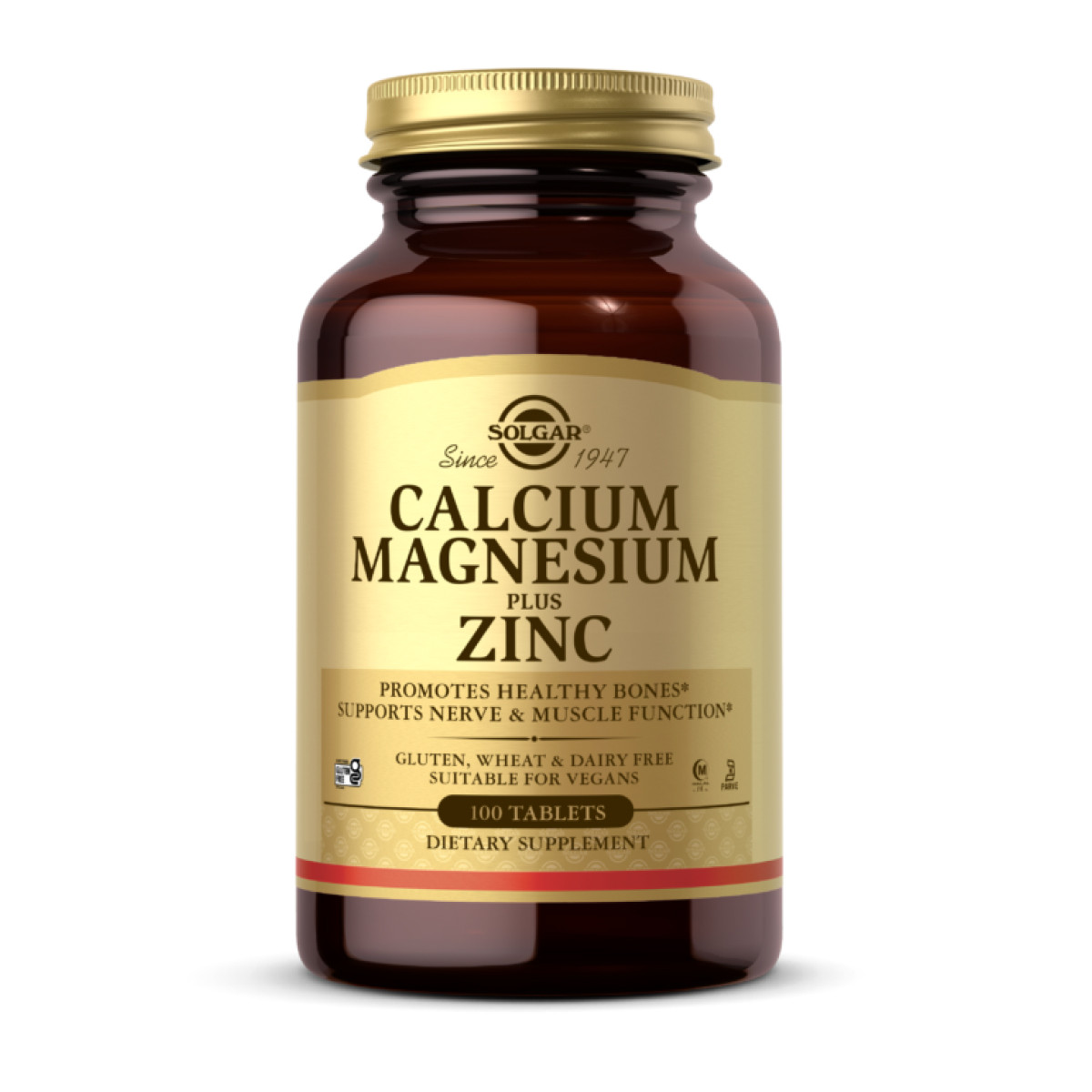 Рідина Solgar Calcium Magnesium Plus Zinc - 100 tabs 2023-10-3695