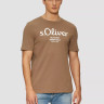 Футболка T-shirt à logo imprimé 2139909.84D1 s.Oliver L Коричневий 2139909.84D1