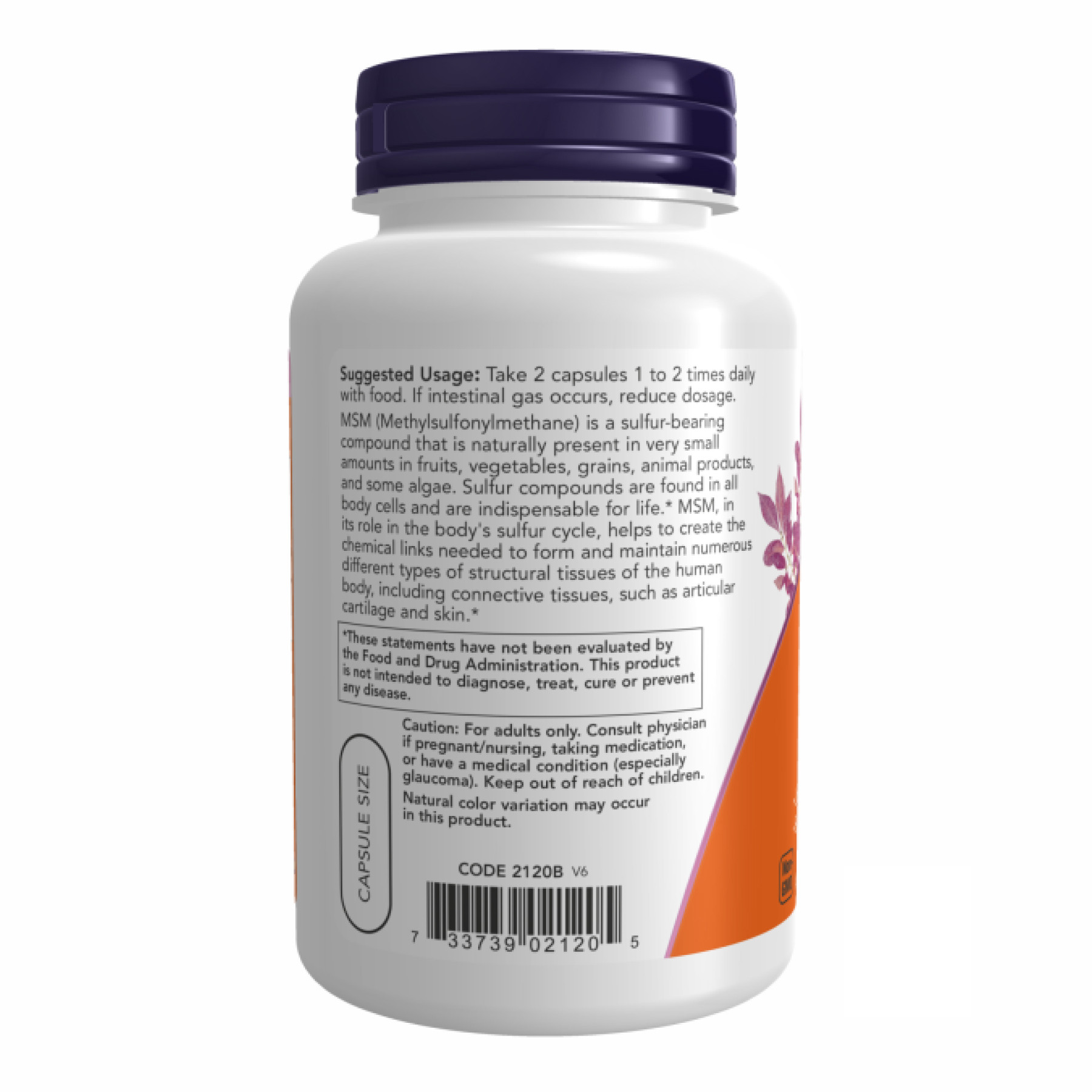 Капсули M.S.M 1000mg - 120 vcaps 2022-10-0070