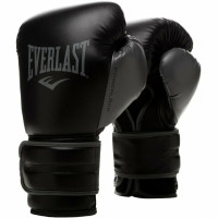 Рукавиці боксерські Everlast POWERLOCK 2R TRAINING GLOVE чорний, сірий Уні 16 унцій P00002286
