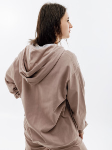 Кофта Nike W NSW JRSY OS FZ HOODIE DM6415-272