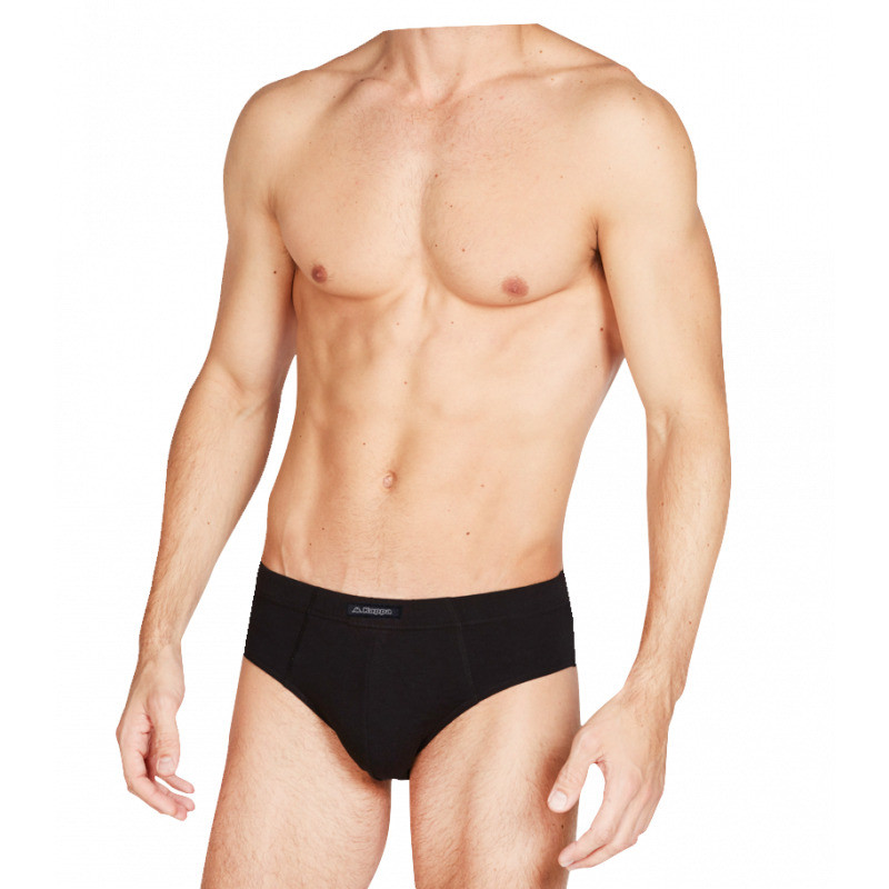 Труси-сліпи Kappa Slip Uomo Elastico Esterno logato чорний Чол M K1111 NERO