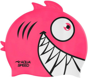Шапочка для плавання Aqua Speed ZOO Pirana 9698 піранья, рожевий Діт OSFM 246-03