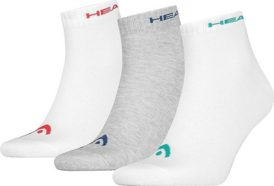 Шкарпетки Head QUARTER 3P UNISEX білий, сірий Уні 35-38 761011001-003