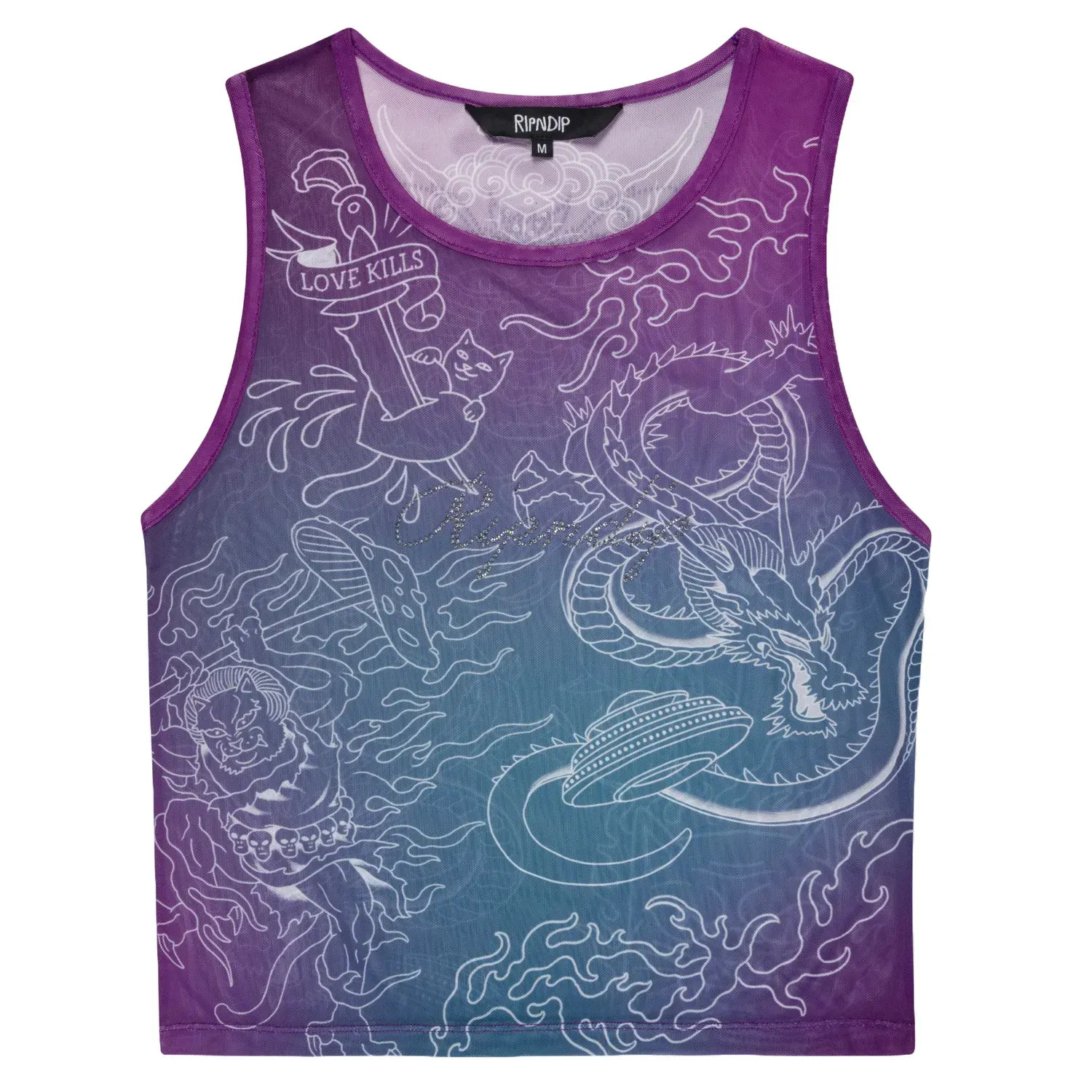 Майка Ripndip TRACE MESH CROPPED TANK RNDSUM25WO2