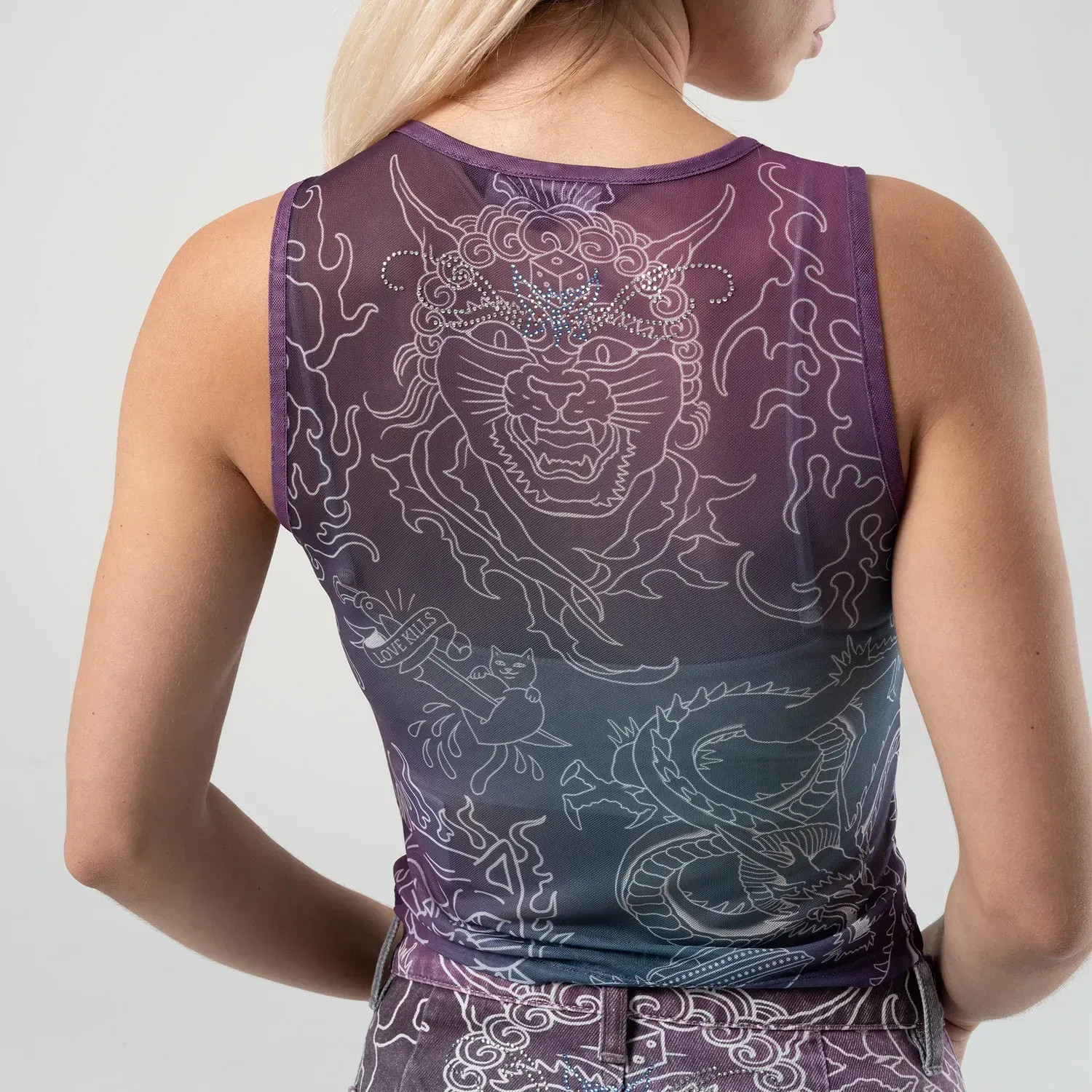 Майка Ripndip TRACE MESH CROPPED TANK RNDSUM25WO2