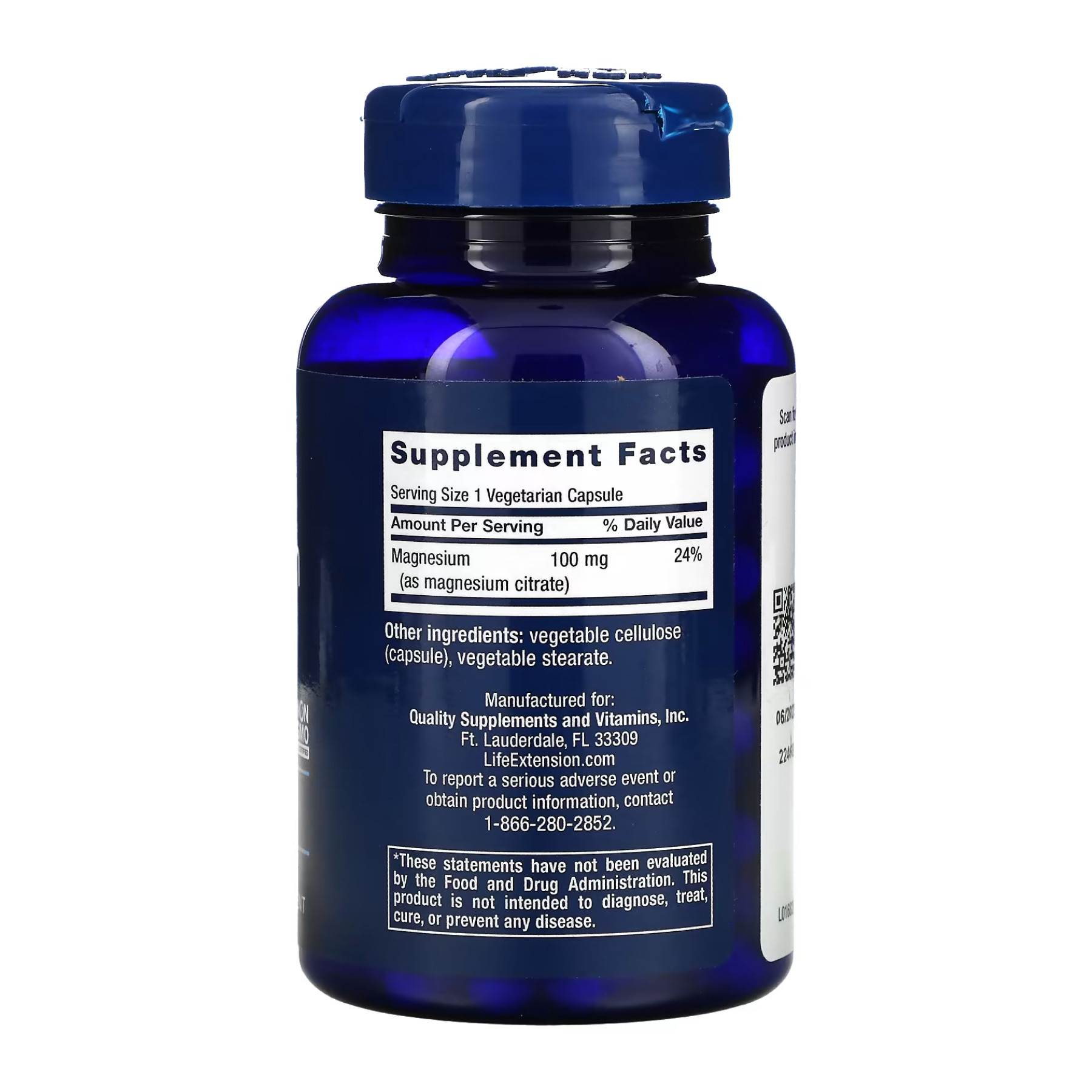 Капсули Magnesium (Citrate) 100 mg - 100 vcaps 2022-10-1902