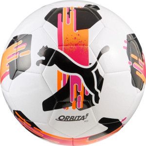 М'яч футбольний Puma Orbita 6 MS білий, чорний, рожевий 5 (084335-13) 084335-13