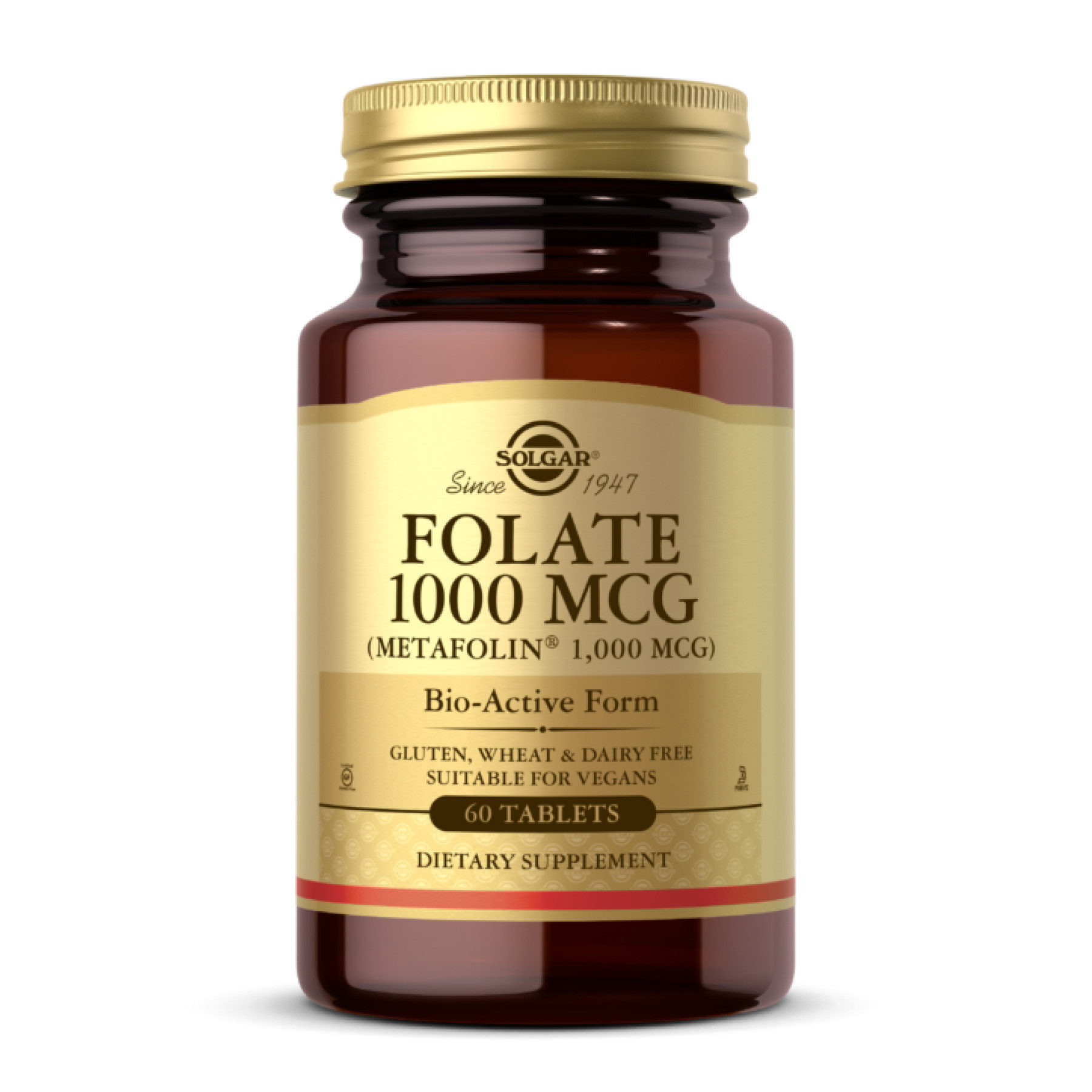 Таблетки Solgar Folate 1000mcg (Metafolin® 1,000 mcg) - 60 tabs 2023-10-4151