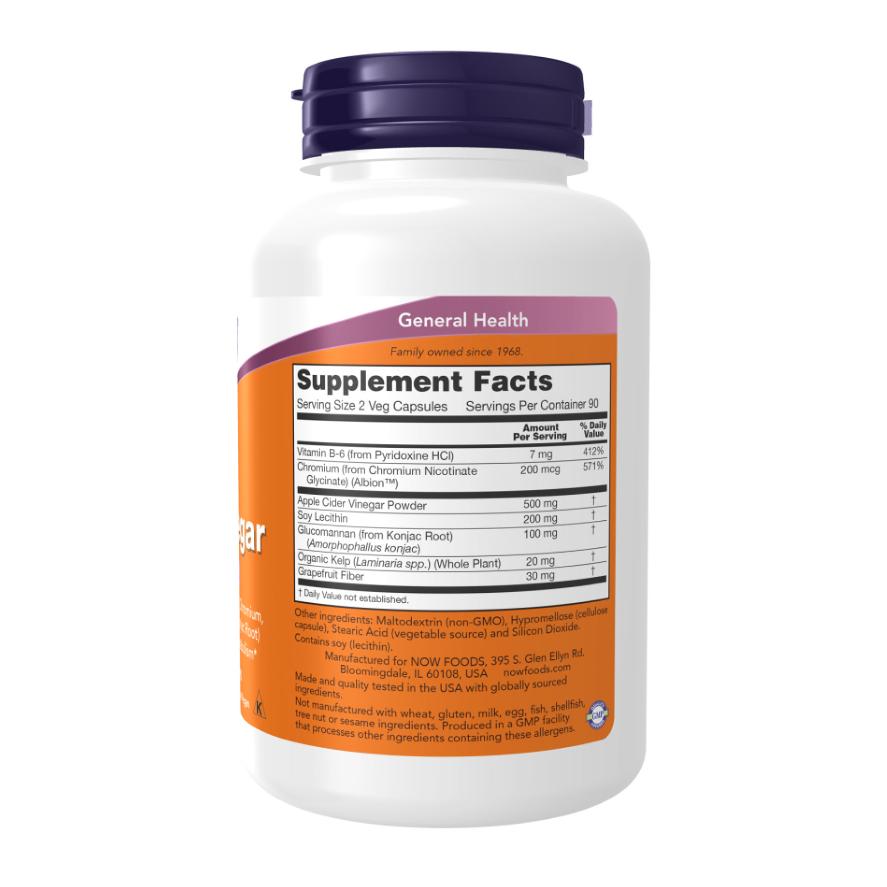 Капсули Now Foods Cider Vinegar - 180 vcaps 2023-10-3797