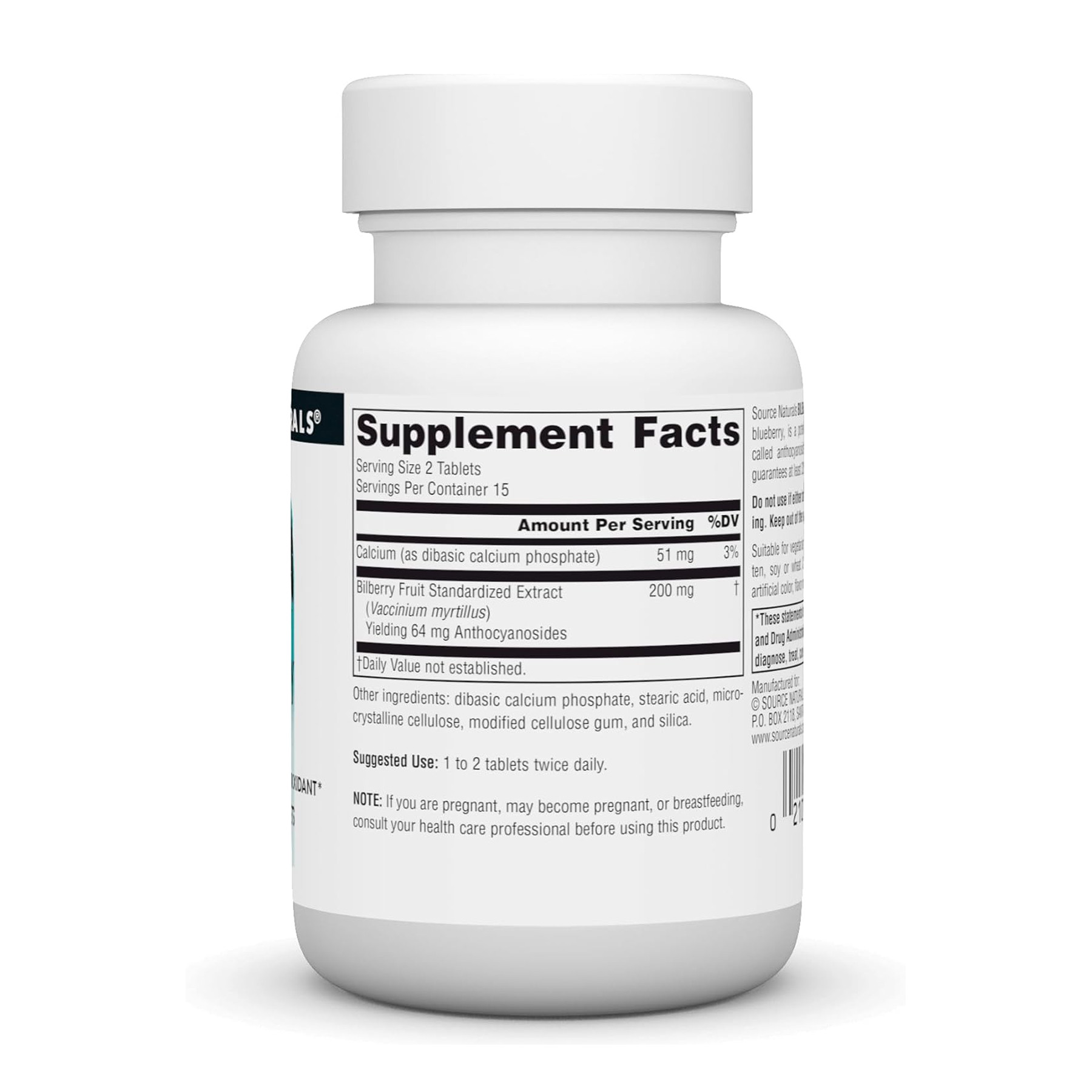 Таблетки Source Naturals Bilberry Extract 100 mg - 30 tabs 2023-10-6132