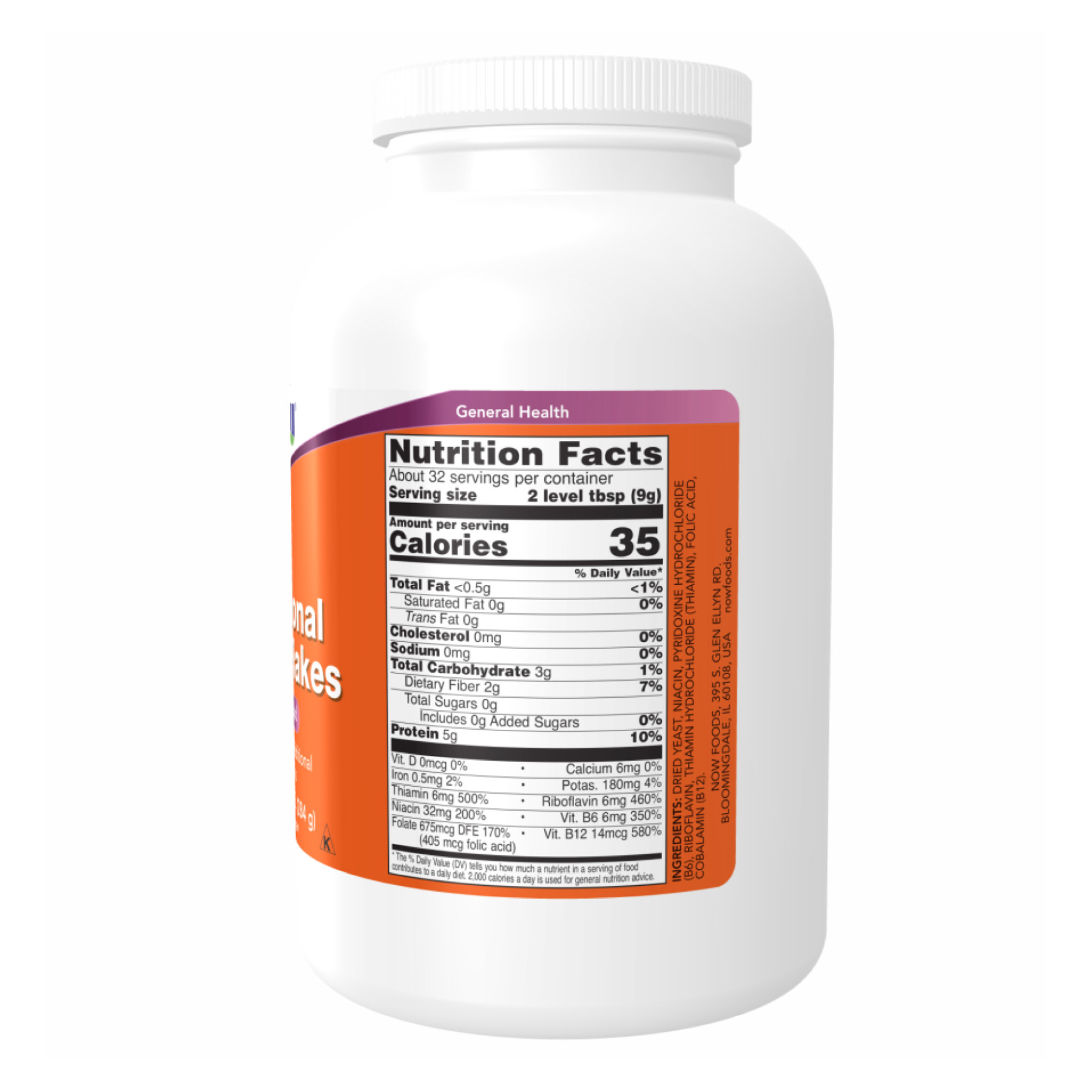 Порошок Now Foods Nutritional Yeast Flakes - 284g (Пошкоджена банка) 2023-10-4671