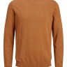 Пуловер JJEBASIC KNIT CREW NECK NOOS 12137190-Umber Jack&Jones S Коричневий 12137190-UMBER-DETAIL:TWI