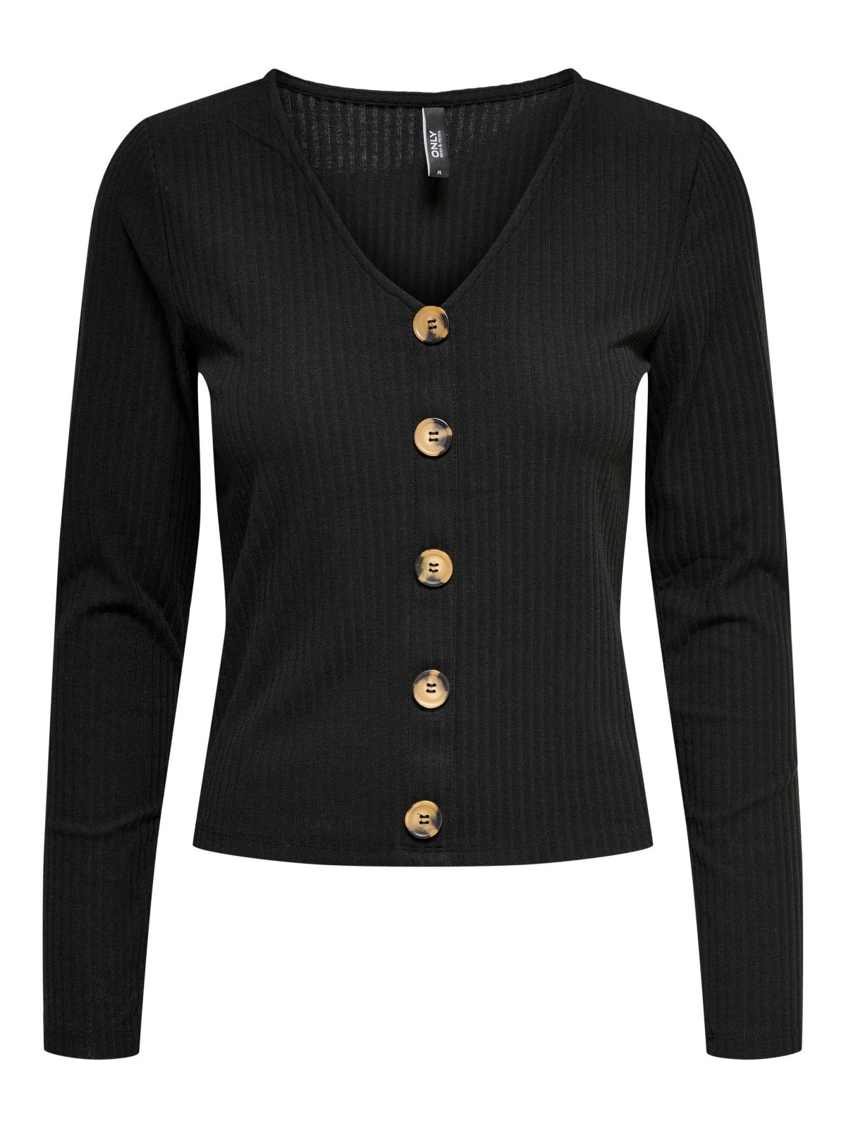 Блуза ONLNELLA L/S BUTTON TOP CS NN 15261547-Black ONLY L Чорний 15261547-Black