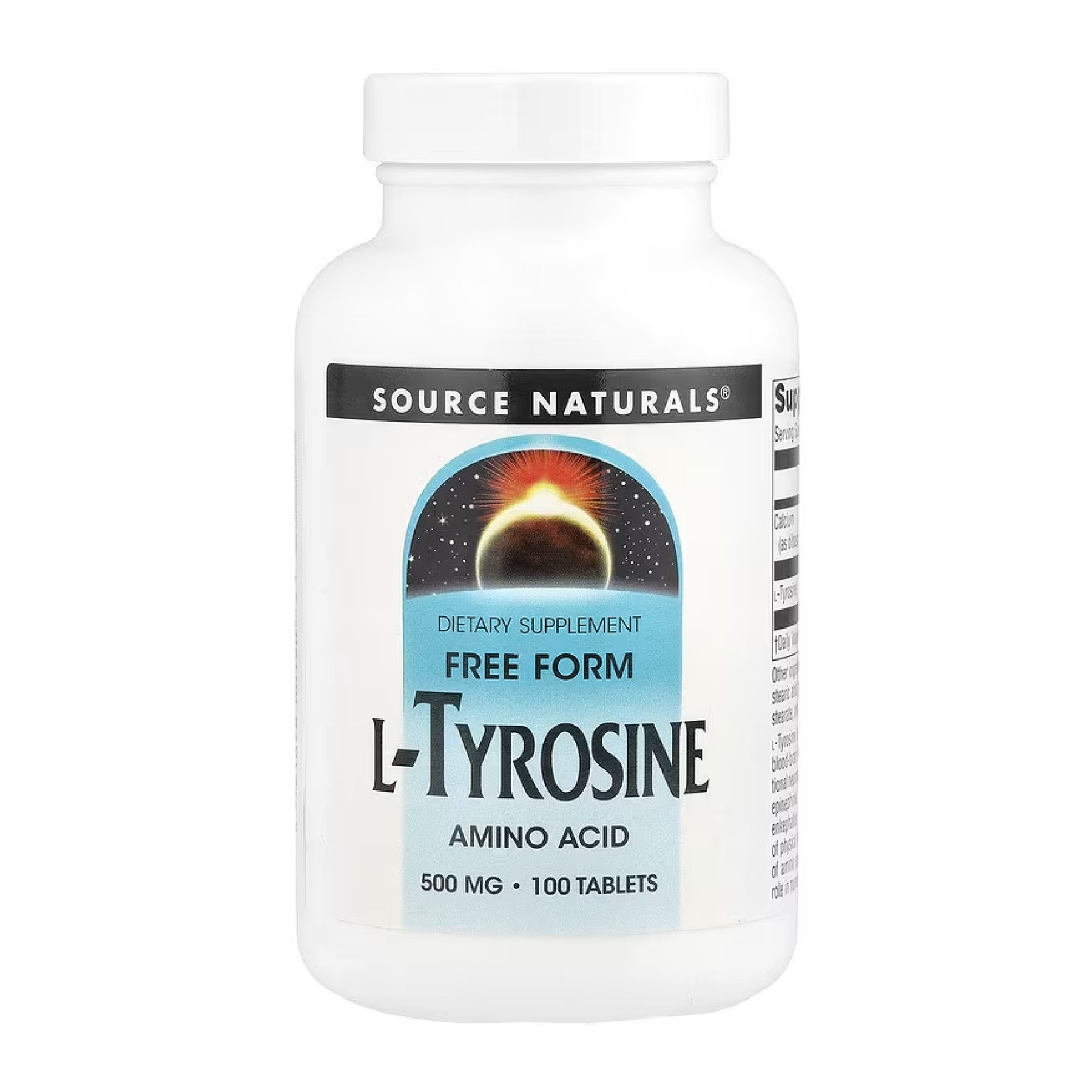 Таблетки Source Naturals L-Tyrosine 500mg - 100 tabs 2023-10-5282